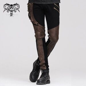 Devil’s Fashion Pants Blade Steampunk Pants with Decorative Thigh Holster